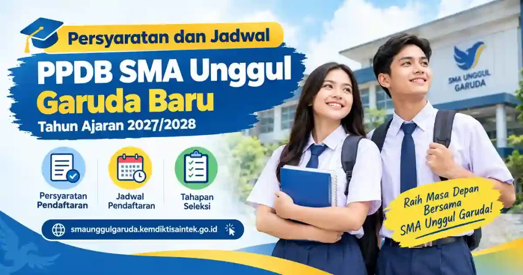 Jadwal dan Syarat PPDB SMA Unggul Garuda 2027/2028
