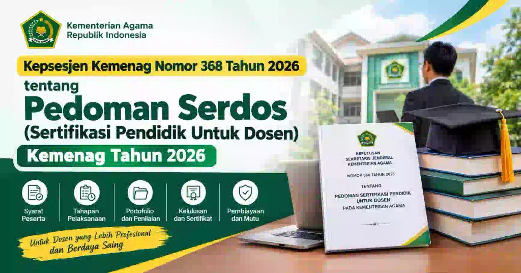 Kepsesjen Kemenag Nomor 368 Tahun 2026 tentang Pedoman Serdos Kemenag 2026