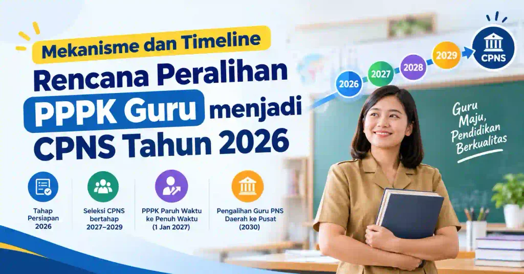 Mekanisme dan Timeline Rencana Peralihan PPPK Guru Menjadi CPNS Tahun 2026–2030